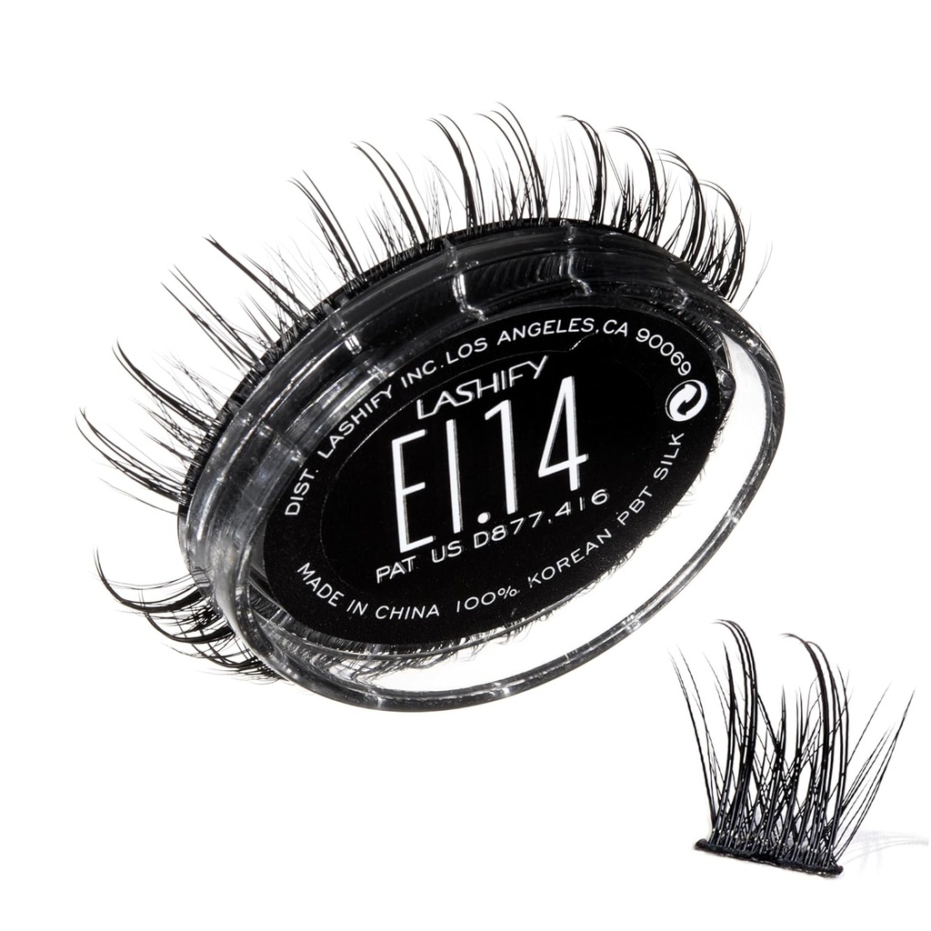 Lashify Extreme Ice 14mm Gossamer DIY Extensii de gene Refill, prima lash vreodată cu două fibre care prezintă atât fibre subțire și gros, negru, ușor de fals