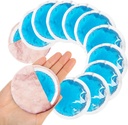 Pachete mici rotunde de gheaţă pentru leziuni, 12 Pachete de gheaţă moale cosmetice pentru faţă, Reutilizabil Hot Cold Gel Pack Circlery Compress cu 2 Wrap for Pain Relief, Toothaches, Sanpt Chirurgie, Wisdom Teeth
