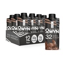 OWYN Pro Elite Vegan High Proteina Shake, Ciocolata, 32g Proteina pe bază de plante, cu fibre, Prebiotice, Superfoods Verzi, Antrenament și recuperare, 0g Net carbohidrați, Zero Zahăr, Keto (12 Pack)