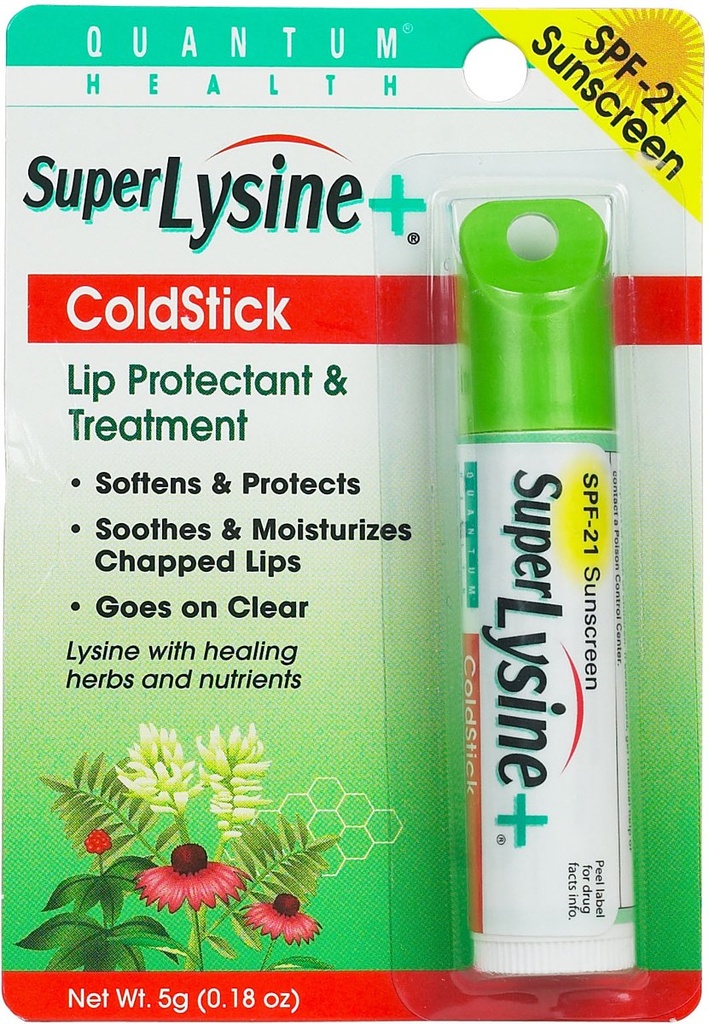 Cuantic Super Lysine și rece Stick Tube Protector Lip și Rece Sore Tratamentul - 0.18 oz