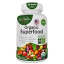 Ecologic Superfood Greens fructe și legume Complex - Supliment alimentar cu 14 Verzi și 14 Fructe și legume cu Alfalfa bogat în ingrediente organice antioxidante Non-GMO 60 capsule
