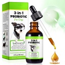 Probiotice pentru câini,3-in-1 Probiotice pentru câini,Probiotice pentru câini pentru suport digestiv,Câine Probiotic Suplimente,Pet Probiotice pentru câini,Probiotice lichide pentru câini 2 Oz