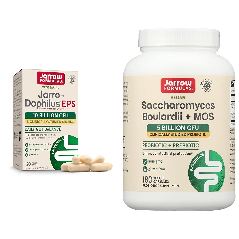 Formula Jarrow Jarro-Dophilus EPS Probiotice 10 Miliarde CFU Saccharomyces Boulardii Probiotice + MOS 5 Miliarde CFU Dreast probiotic