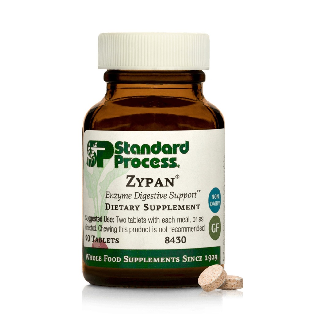 Proces standard Zypan - Digestive Health Supplement - Suplimentul HCI cu Pancreatin, Betaine Hydrochloride & Pepsin - Support Macronutrient Digestion - 90 comprimate