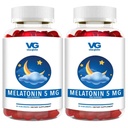 VITA GLOBE Melatonina 5mg de ajutor pentru somn Vitamine Gummy- non-GMO, Vegan și Sleep Supplement, Relieves Ocazional Sleeplesslessness, 100 Conte (Pachet de 2)
