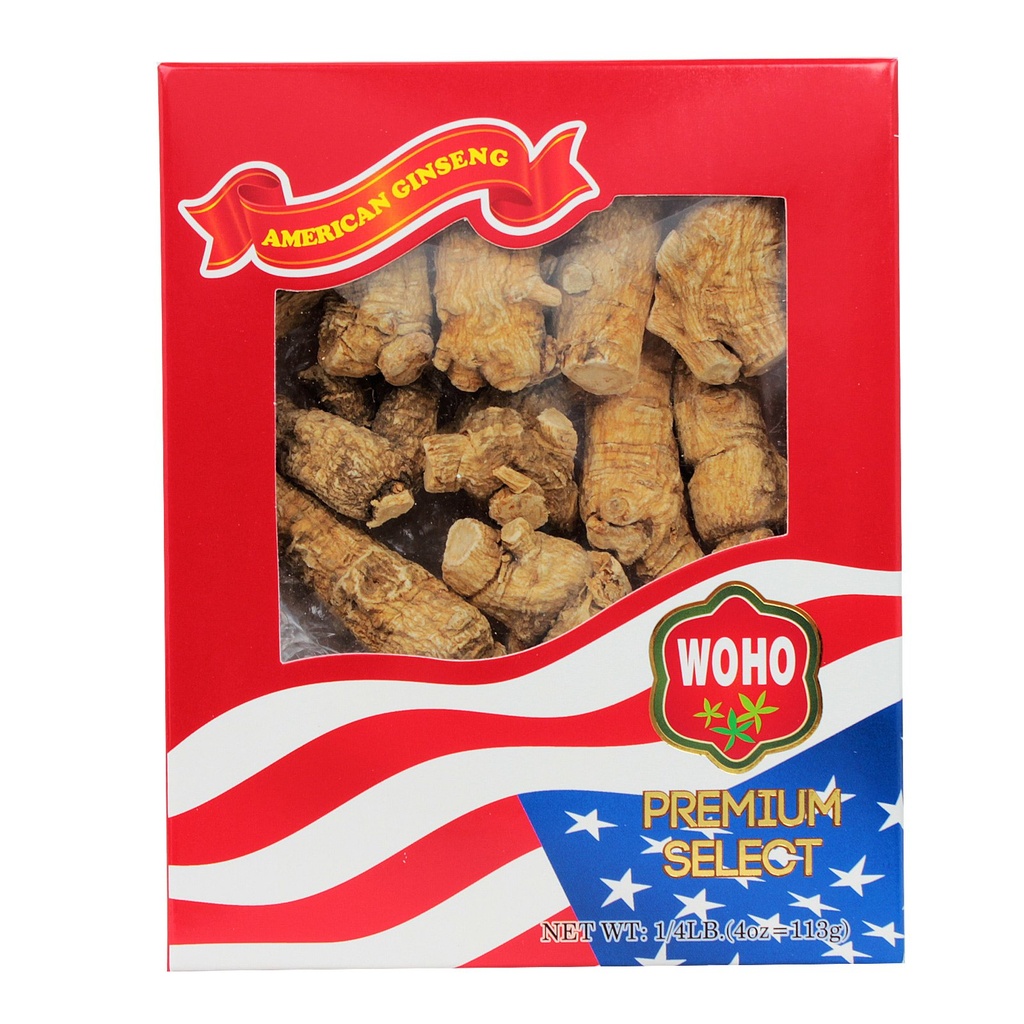 Woohoo Natural WOHO #109.4 Scurt Jumbo American Ginseng Roots 4oz Box