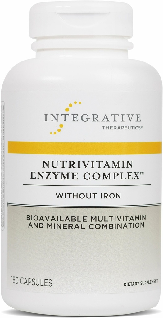 Complex NutriVitamina Enzyme - Supliment multivitaminei pentru suport antioxidant* - Enzime digestive cu Nutrienti esentiali - Dairy-Free - 180 capsule (60 Servings)