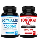 L Citruline 3000mg Supliment (240 Count) L Arginine & Nitrogen oxid pastile - Tongkat Ali Pentru bărbați 1200mg 200 la 1 extract - (120 Conte) Suport Putere, Drive & Athletic Performanță - Vegan & Statele Unite ale Americii Made