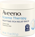 Aveeno Eczeme Terapie Nighttime Itch Relief Balm, Eczema Cream for Body, Moisturizante Ovaz coloidal & Ceramidă Formula, Fragrance Free, Soothing uscat mancarimi piele, 11 fl oz