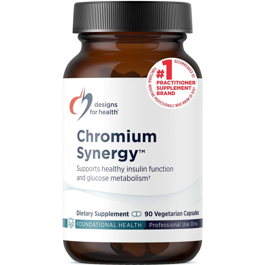 Design-uri pentru Sinergia Cromului de Sănătate - Nicotinat de crom Nicotinat de glicinat Suplimentul cu Vanadium, Vitamina D, Mangan, Zinc + Taurină - Baza pulbere de scorțișoară (90 capsule)