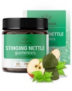 HERBAMAMA Stinging Nettle Gummies - 7500 mg Stinging Nettle Root Extract pentru Suport Tract urinar pentru femei si barbati - Vegan, Non-GMO Urtica Dioica Supliment - 60 Pectin-Based Apple-Flavorate Chews