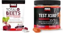 Factor de forță Total Sfecla de suport de presiune a sângelui 60 Chews + Test X180 Gummies Testosteron Booster pentru bărbați 60 Gummies