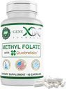 Folat de metil GENEX cu Quatrefolk® 1360 mcg DFE (60 capsule) Forma bio-activă a Folatului - 5-metiltetrahidrofolat 