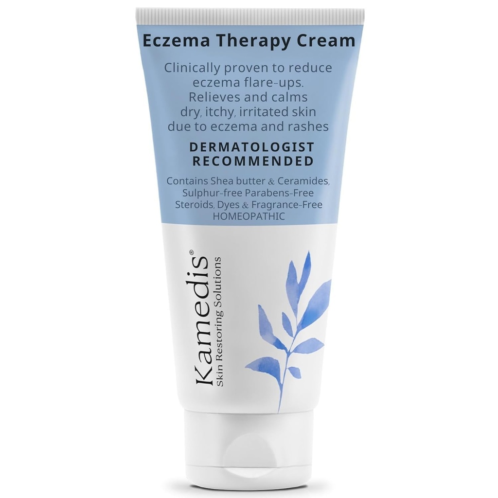 KAMEDIS Eczeme terapie Soothing Body Cream. Bazat pe botanica. Probă clinică pentru mâncărime, piele uscată, iritată. Dermatolog recomandat tratament hidratant. SLS & paraben-free.