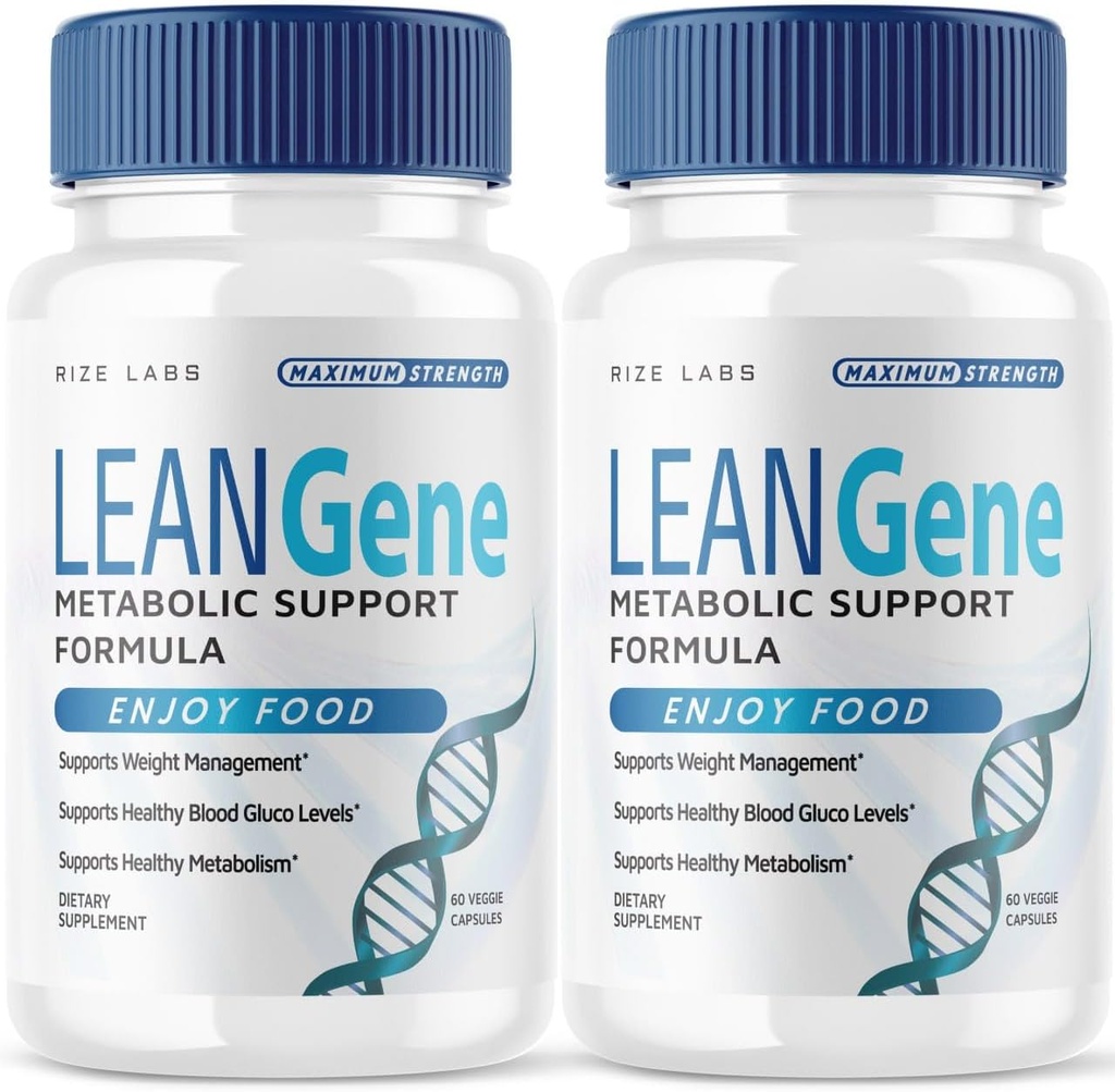 rize laboratoare Lean Gene Supliment, Formula suport metabolic, Gene Lean pentru pierderea in greutate avansata, Lean Gene capsule de putere maxima, LeanGenex pastile toate-naturale (120 capsule) (Pachet de 2)