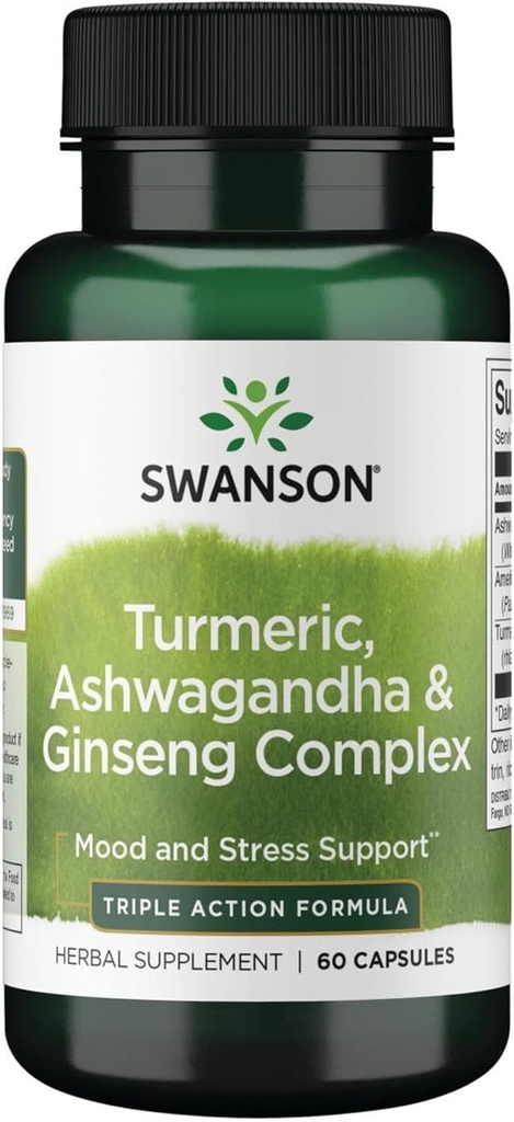 Swanson Full Spectrum Turmeric Ashwagandha & Ginseng 60 capsule