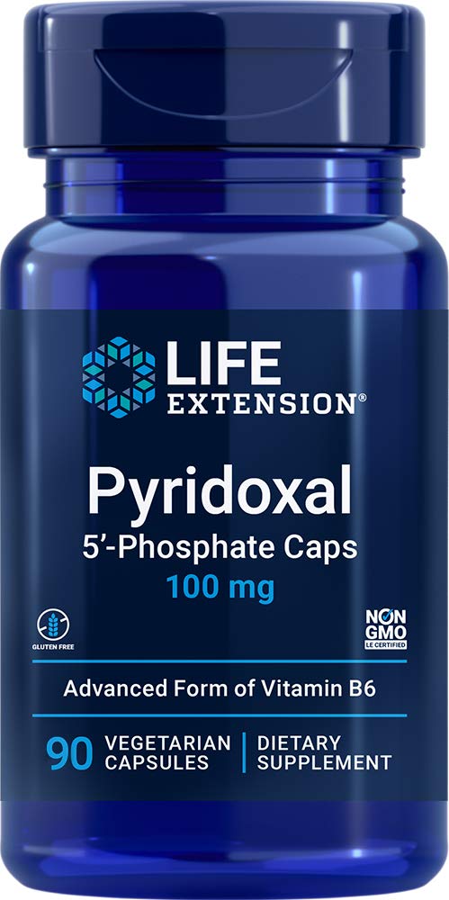 Extensie de viaţă Capace de 5 Phosphat P5P 100 mg, 90 Capsule Veg - Advanced Vitamina B6 Supliment