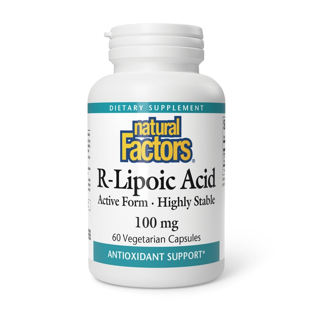 Factori naturali, acid R-Lipoic, suport antioxidant, 60 capsule