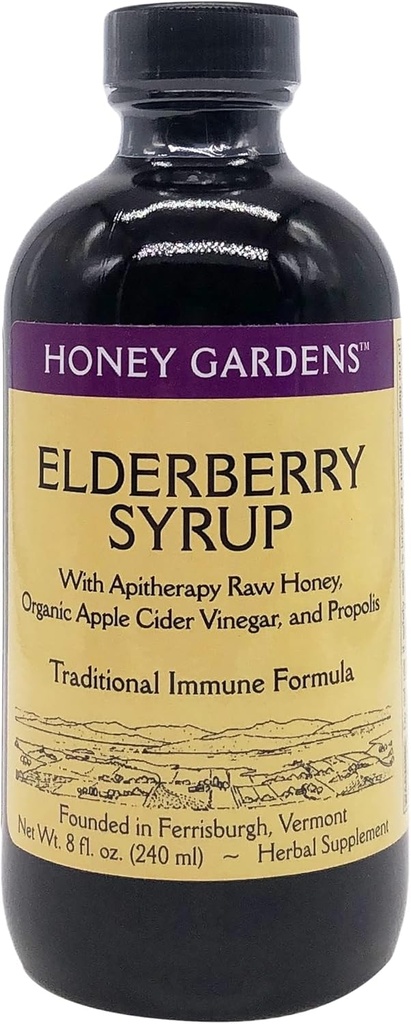 Honey Garden APIARIE Honey Elderberry Extract, 8 FZ