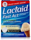 Lactaid Fast Act Lactoză Intolerabile cu Enzime Lactase, Vanilla Twist, 32 Pks de 1-ct.