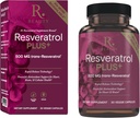Rezervare Beauty Resveratrol Plus + 500 mg - Rapid-Release Resveratrol Capsule cu Querbetin pentru sistemul imunitar, Brain Health & Cellular Health - Gluten-Free & Vegan - 30 Veggie Capsule
