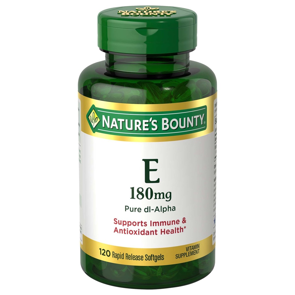 Natura's Bounty Vitamina E pastile și suplimente Softgels, susține antioxidant sănătate, 400iu, 120 conte