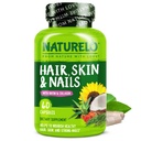 NaturaLO Păr, Piele și unghii Multivitamine - 5000 mcg Biotină, Colagen, Vitamina Naturală E - Supliment pentru Piele Sanatos, Cresterea parului pentru femei si barbati 60 Capsule