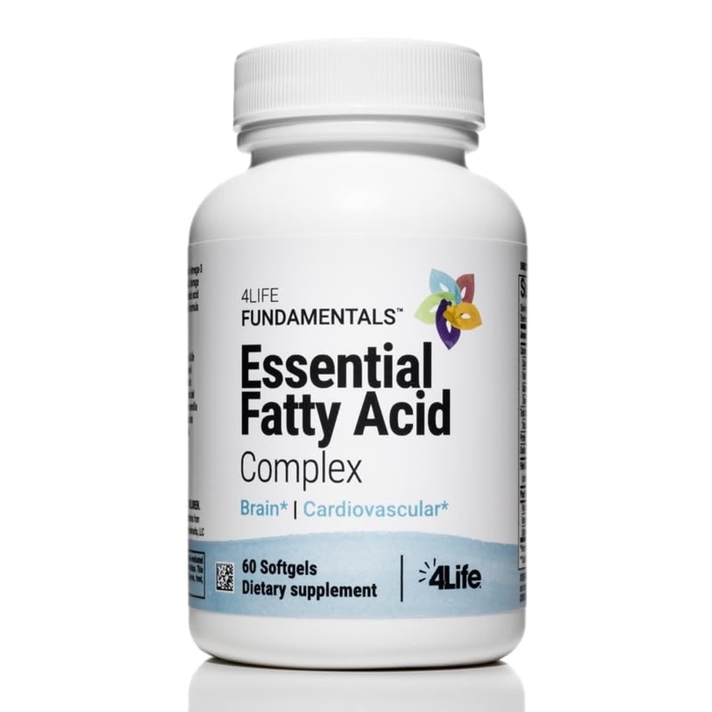 4Life Essential Gatty Acid Complex - Fish Oil Blend Caracteristici Omega-3 și Omega-6, Include GLA și CLA - Suport de circulatie - 60 Softgels
