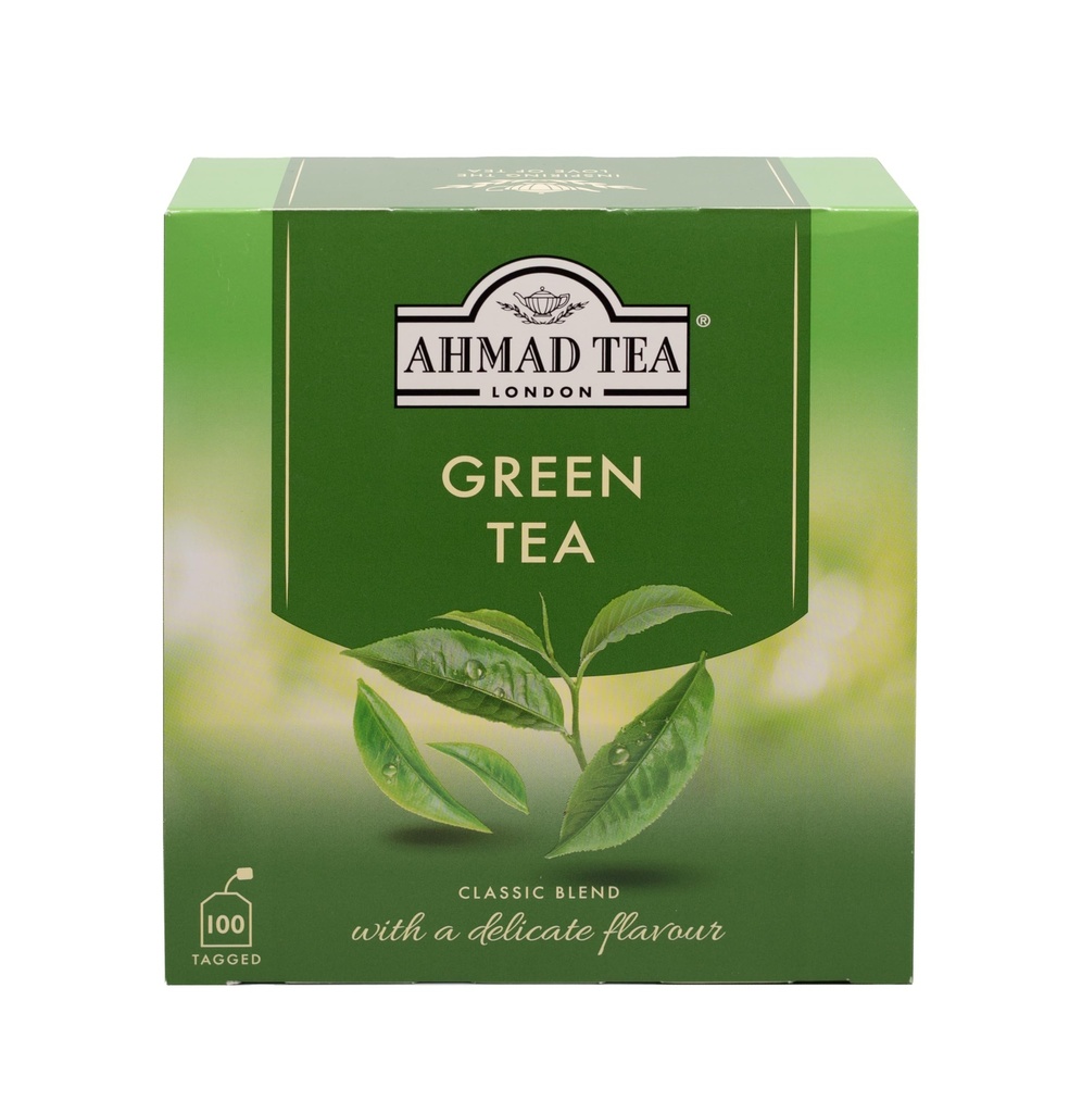 Ceai Ahmad Ceai Verde, Ceaiuri verzi 100 ct - Cafeinate & Sugar-Free