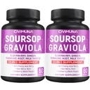 Soursop Graviola Capsule cu elderberry, Curcumin Turmeric și mai mult - 120 capsule pentru 4 luni de aprovizionare (Pachet de 2)