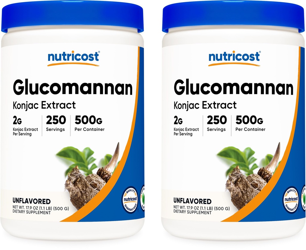 Nutricost Glucomannan pulbere 500G (2 flacoane)