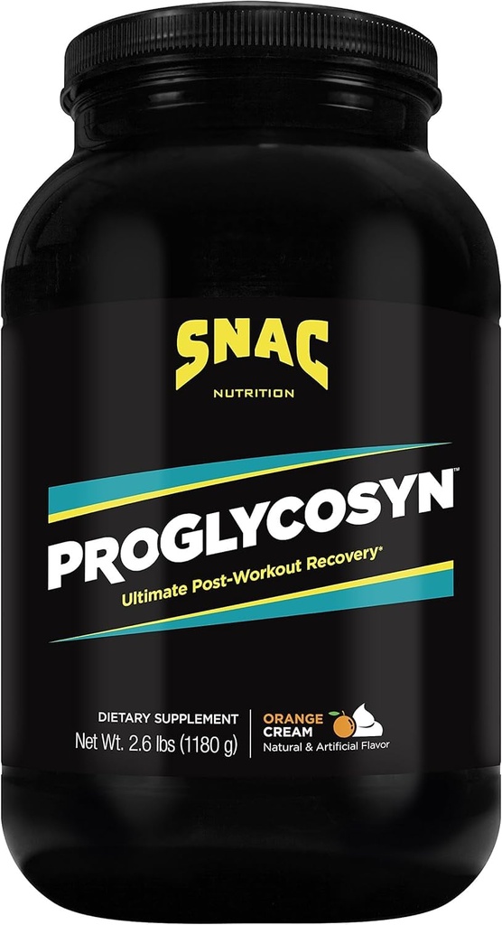 SNAC Proglicosyn Ultimate Post Workout Recovery Formula, Orange Cream, 2.6 Lire