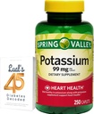 Spring Valley Potasic Heart Health Dietary Supplement Caplets, 99 mg, 250 Count, Potasiu Gluconate Bundle cu Lual 45 Diabet zaharat Decodat