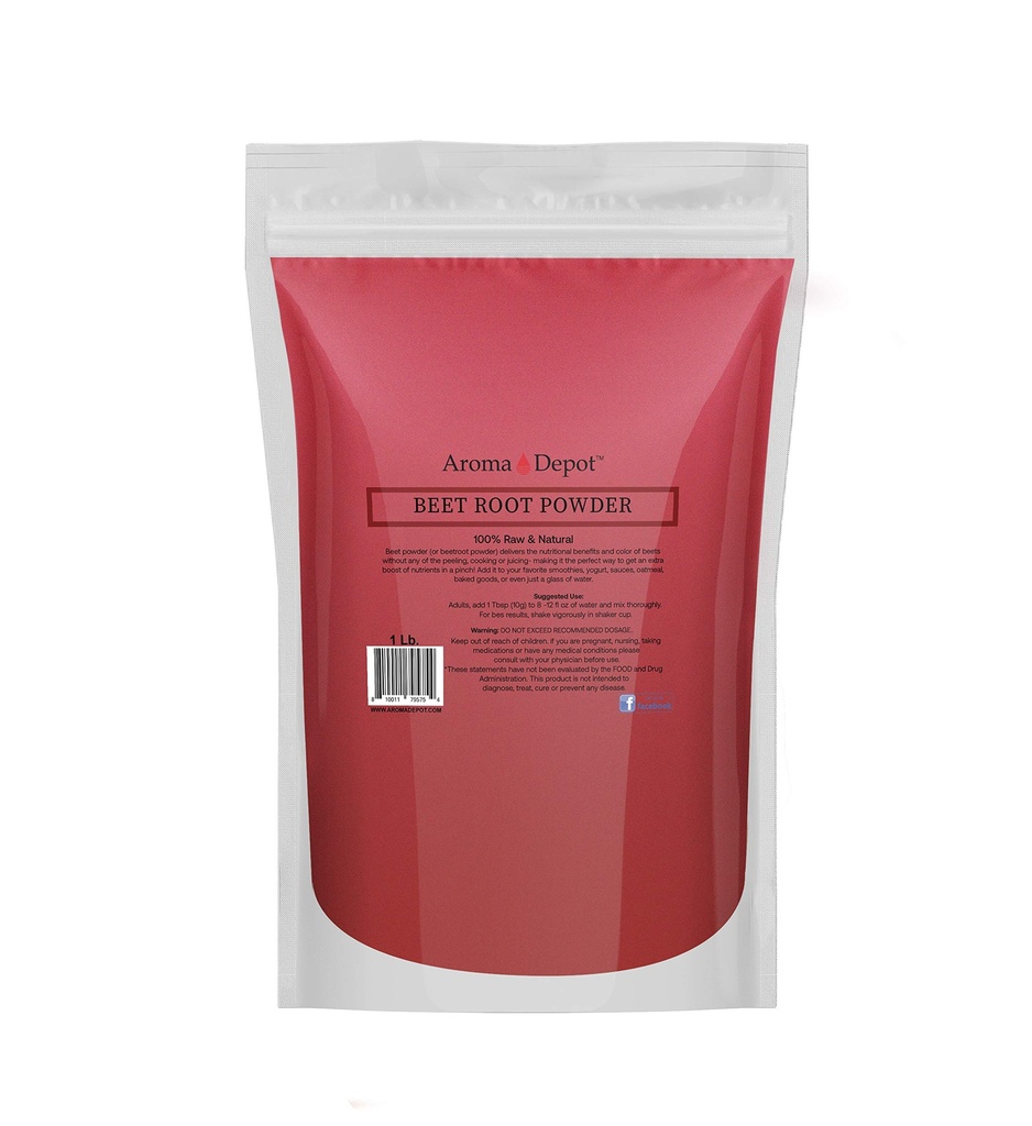 Sfeclă Root Powder 1 lb. de Aroma Depot Raw & non-GMO I Vegan & Gluten gratuit oxid de azot Booster I stimulează rezistența și crește energie I Immune System Booster I 100% natural