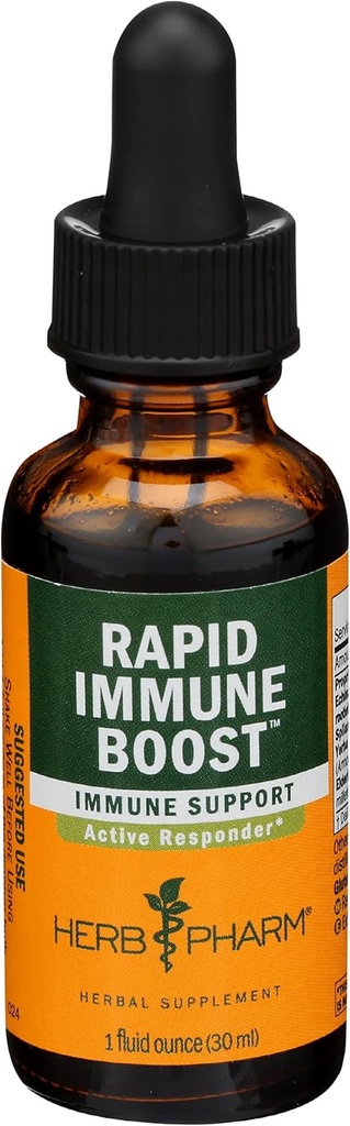 Herb Pharm Rapid Immune Boost Liquid Herbal Formula pentru Suport Imun activ - 1 Ounce