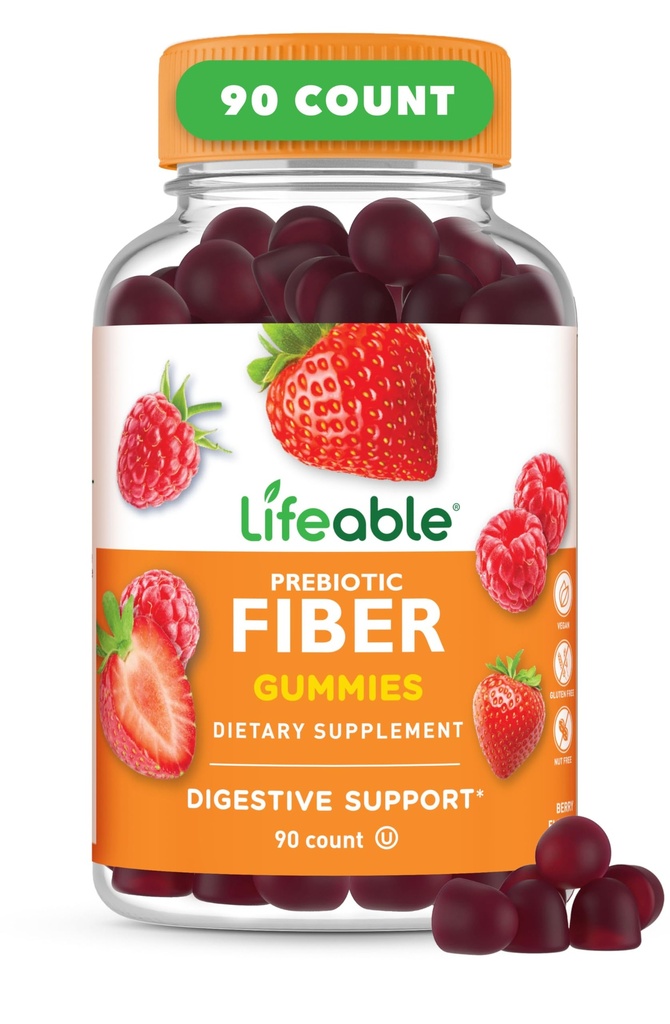 Gume prebiotice pentru adulți Prebiotic Fiber Gumries pentru adulți 