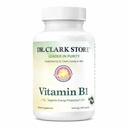 Dr. Clark Vitamina B1 Tiamine 400mg Supliment -Thiamine B1 Supliment pentru sistemul nervos sanatos si metabolismul energetic, gluten-free, lactate gratuit - 100 Gelatina capsule