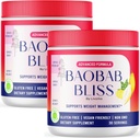 LIVORKA Baobab Bliss, All Natural Fiber Organic Fruit Powder Supplement, 60 Servings for 2 Luni (Pachet de 2)