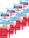 Spray de decapare nazală Mucinex, Sinus-Max Relief de congestie nazală severă Clear & Cool Spray Nasal, Durează 12 ore, Acționare rapidă, Aroma mentolată de răcire, Ambalaj mai Vary, 0,75 Fl Oz (Pachet de 4)