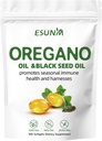 Oregano Softgels, Ulei de Oregano cu ulei de semințe negru promovează sănătatea și Harnesss imune sezoniere, Oregano Supliment capsule de ulei, non-GMO, Gluten gratuit, 300 capsule Softgel Supliment alimentar