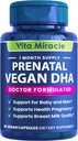 Suplimente prenatale DHA - Vegan 800mg DHA DPA pe bază de plante Omega 3 - Cel mai bun pentru mama optima si sanatatea bebelusului - Sustine creierul bebelusului si dezvoltarea ochilor Prenatala pentru femei fara ulei de peste