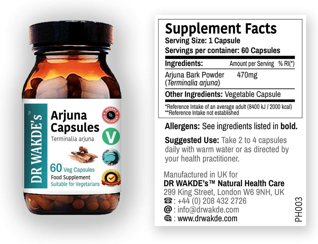 Capsulele DR WAKDE Arjuna (Termilia arjuna) 