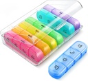 Weekly Pill Organizator 7 zi 4 ori pe zi, Zikee Large Daily Travel Pill Box Case pentru pastile, vitamine, uleiuri de pește, Suplimente (Clear)