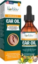 Ulei de ureche organic pentru infectii ale urechii - picaturi naturale pentru prevenirea infectiilor, indepartarea urechii si ceara inotatoare - copii, adulti, bebelus, caine Earache Remedy - cu Mullein, Usturoi, Calendula, Made in USA