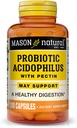 Mason Acidophilus natural cu capsule de pectină, Digestive Aid - 100 Ea