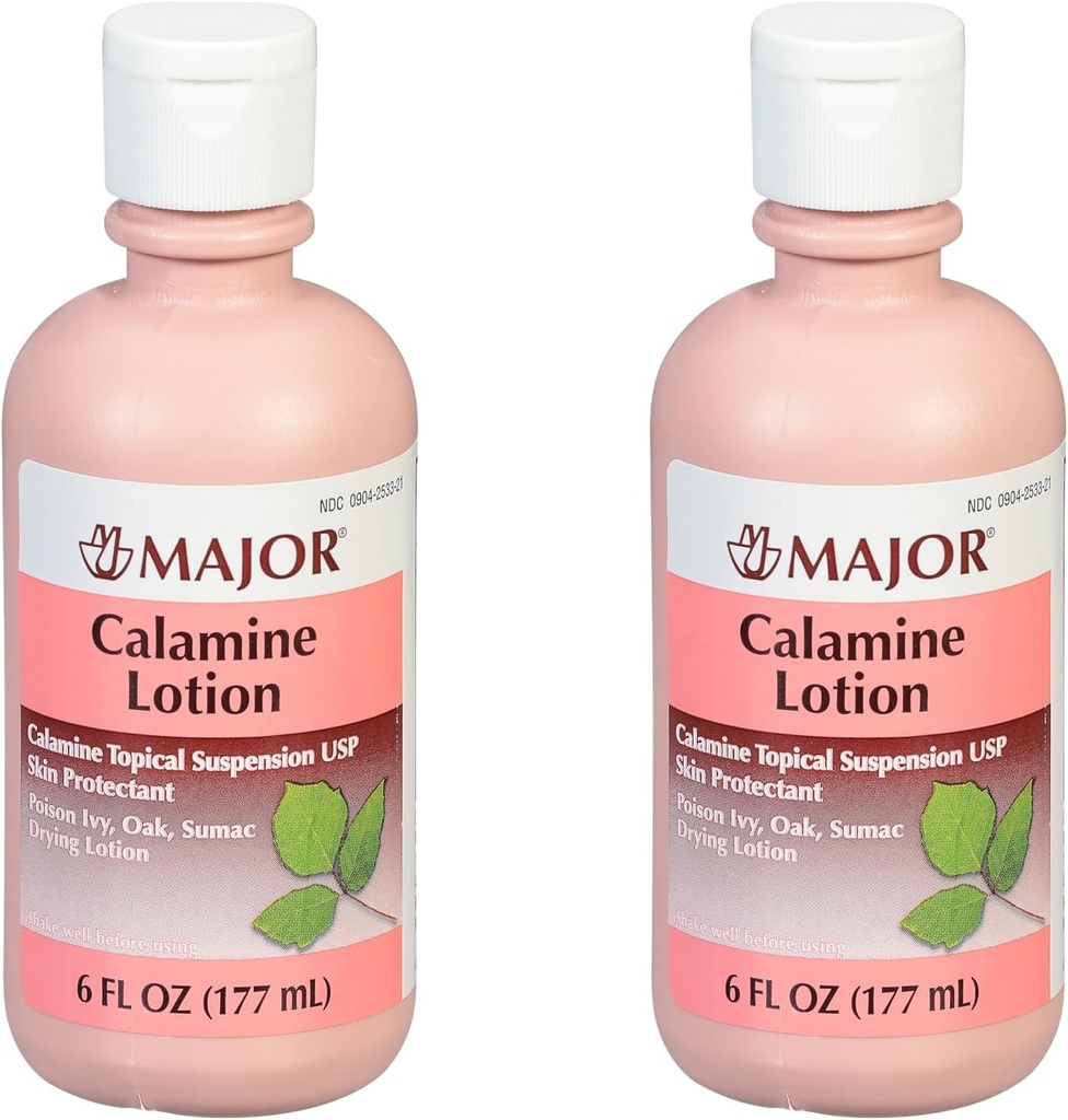 Lotiune principala de calamina - Suspensie topica Calamine USP Protector al pielii - 6 Fl Oz (177 ml) (2 ambalaj)
