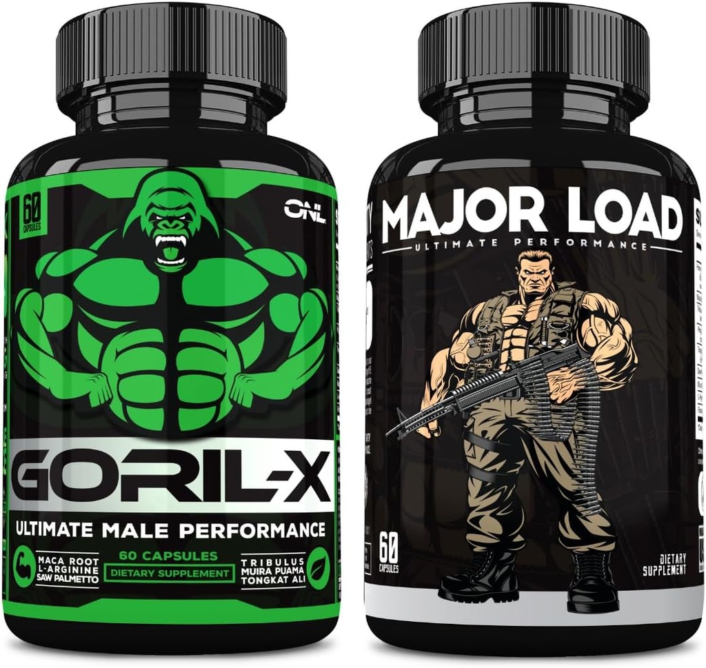 ONL Ultimate Men's Testosteron Booster Bundle - GORIL-X & Major Load Supplements 