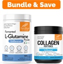 L-Glutamine Powder Sandhu 100 Serviri, 500g, 17,6 Oz., Marime mare, 3 luni de aprovizionare & Colagen Peptides Powder 