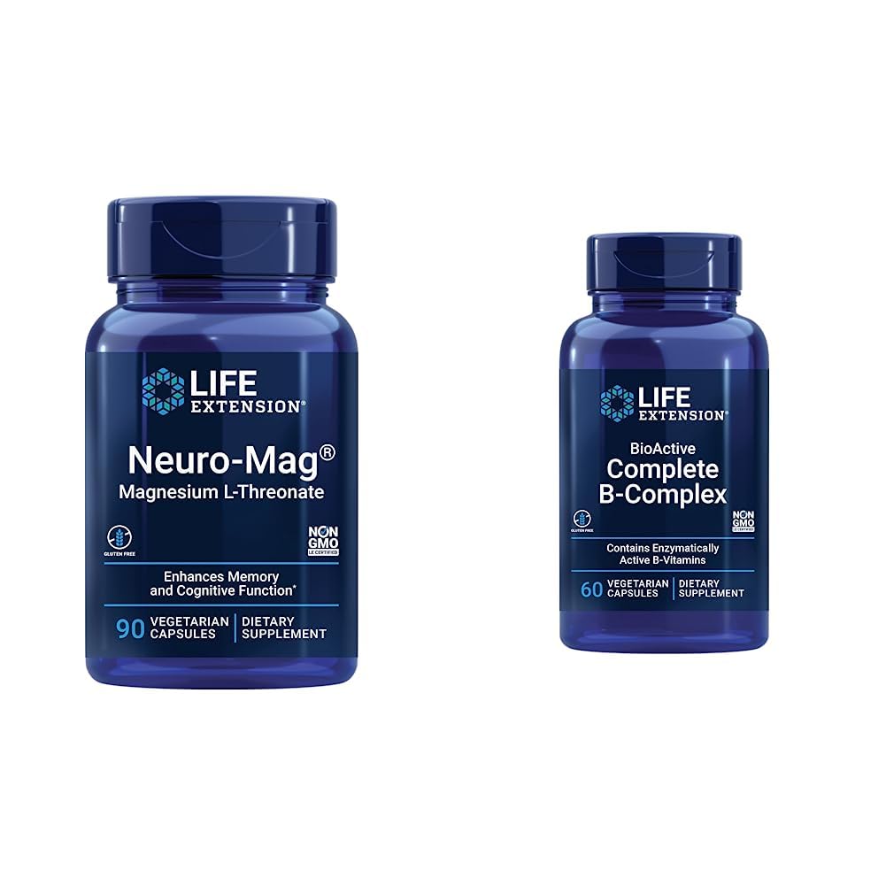 Prelungirea vieții Neuro-mag Magneziu L-treonat și bioactiv complet B-complex pentru creier, inimă, și suport nervos