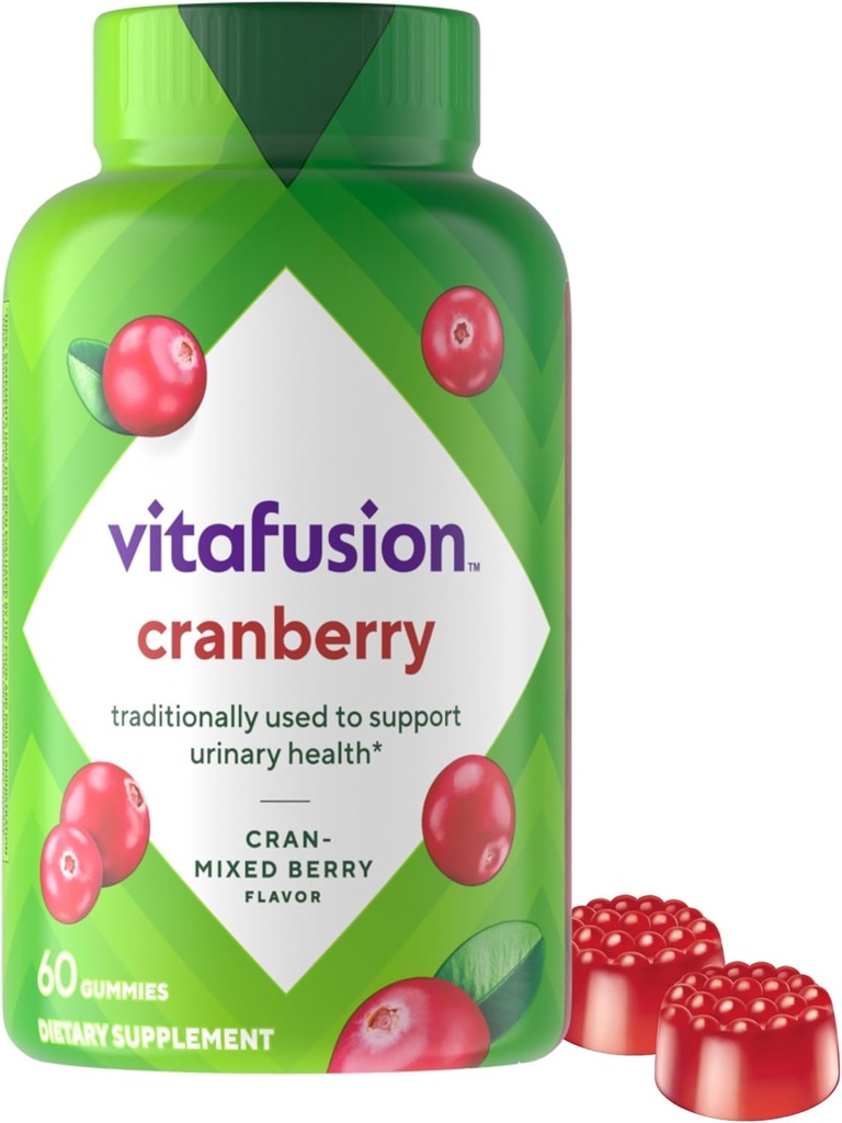 Vitafusion Gumies Cranberry pentru femei, 500mg Cranberry suc concentrat per Serving, 60ct